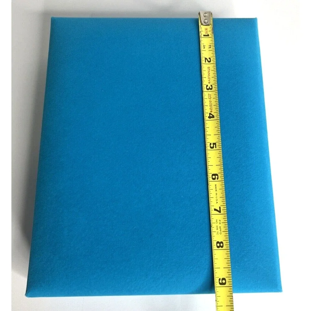 Neiman Marcus Empty Gift Box Aqua Blue Turquoise Velvet 9.5